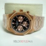 Audemars Piguet replica royal oak leo messi rose gold black dial orologio copia imitazione crono 4us