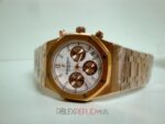 Audemars Piguet replica royal oak leo messi rose gold white dial panda orologio copia imitazione crono 4us - immagine 5