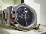 Rolex replica daydate ll acciaio oyster black dial arabic orologio replica copia imitazione 4us - immagine 6