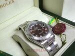 Rolex replica daydate ll acciaio cherry dial orologio replica copia imitazione 4us - immagine 11