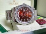 Rolex replica daydate ll acciaio cherry dial orologio replica copia imitazione 4us - immagine 10