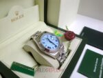 Rolex replica daydate ll acciaio cyan dial strip president orologio replica copia imitazione 4us - immagine 7