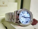 Rolex replica daydate ll acciaio cyan dial strip president orologio replica copia imitazione 4us - immagine 9