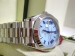 Rolex replica daydate ll acciaio cyan dial strip president orologio replica copia imitazione 4us - immagine 10