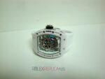 Richard Mille skull nano white dial strip rubber orologio replica copia imitazione 4us - immagine 4