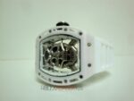 Richard Mille skull nano white dial strip rubber orologio replica copia imitazione 4us - immagine 3