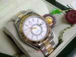Rolex replica sky dweller acciaio oro white dial orologio replica copia imitazione 4us - immagine 5