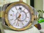 Rolex replica sky dweller acciaio oro white dial orologio replica copia imitazione 4us - immagine 7
