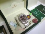 Rolex replica daydate ll acciaio oyster brown dial arabic orologio replica copia imitazione 4us - immagine 3