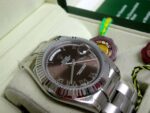 Rolex replica daydate ll acciaio oyster brown dial arabic orologio replica copia imitazione 4us - immagine 5
