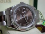Rolex replica daydate ll acciaio oyster brown dial arabic orologio replica copia imitazione 4us - immagine 8