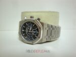 Audemars Piguet replica royal oak leo messi acciaio black dial orologio copia imitazione crono 4us - immagine 8