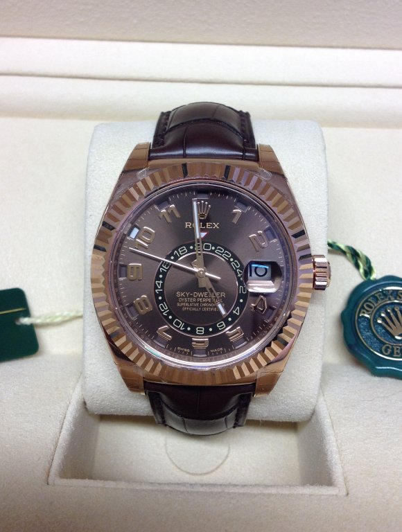 virtuemart_product_Rolex-replica-Sky-Dweller-326135-Rose-Gold-strip-leather3 Rolex replica Sky-Dweller 326135 Rose Gold chocholate dial strip leather 4us0988 - immagine 1