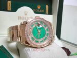 Rolex replica daydate oro giallo full brillantini SARU orologio replica copia imitazione 4us - immagine 4