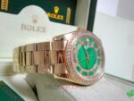 Rolex replica daydate oro giallo full brillantini SARU orologio replica copia imitazione 4us - immagine 3