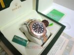 Rolex replica yacht master l acciaio rose gold rolesium brown dial orologio replica copia 4us - immagine 6