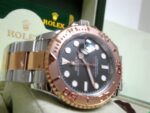 Rolex replica yacht master l acciaio rose gold rolesium brown dial orologio replica copia 4us - immagine 8