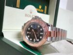 Rolex replica yacht master l acciaio rose gold rolesium brown dial orologio replica copia 4us - immagine 9