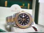 Rolex replica datejust acciaio oro black dial barrette orologio replica copia imitazione 4us - immagine 8