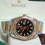 Rolex replica datejust acciaio oro black dial barrette orologio replica copia imitazione 4us