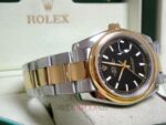 Rolex replica datejust acciaio oro black dial barrette orologio replica copia imitazione 4us - immagine 9