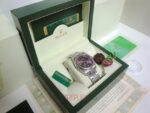 Rolex replica oyster perpetual red grape acciaio imitazione copia - immagine 5