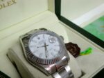 Rolex replica datejust acciaio oyster white barrette orologio replica copia imitazione 4us - immagine 5
