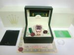 Rolex replica pearlmaster rose gold diamond bezel orologio replica copia imitazione 4us - immagine 3