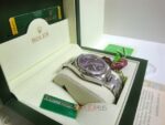 Rolex replica oyster perpetual red grape acciaio imitazione copia - immagine 10