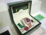 Rolex replica pearlmaster rose gold diamond bezel orologio replica copia imitazione 4us - immagine 4