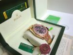 Rolex replica pearlmaster rose gold diamond bezel orologio replica copia imitazione 4us - immagine 5