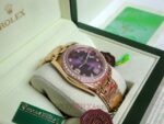 Rolex replica pearlmaster rose gold diamond bezel orologio replica copia imitazione 4us - immagine 6