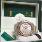 Rolex replica datejust acciaio oro argentèè dial barrette orologio replica copia imitazione 4us