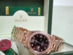 Rolex replica pearlmaster rose gold diamond bezel orologio replica copia imitazione 4us - immagine 14