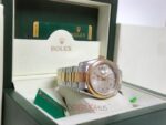 Rolex replica datejust acciaio oro argentèè dial barrette orologio replica copia imitazione 4us - immagine 6