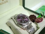 Rolex replica oyster perpetual red grape acciaio imitazione copia - immagine 7