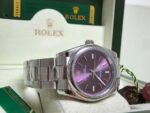 Rolex replica oyster perpetual red grape acciaio imitazione copia - immagine 3