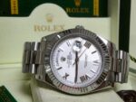 Rolex replica daydate ll acciaio argentèè dial strip president orologio replica copia imitazione 4us