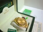 Rolex replica daydate ll full oro giallo gold dial barrette orologio replica copia imitazione 4us - immagine 4