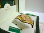 Rolex replica daydate ll full oro giallo gold dial barrette orologio replica copia imitazione 4us - immagine 5