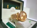 Rolex replica daydate ll full oro giallo gold dial barrette orologio replica copia imitazione 4us - immagine 6