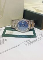 Rolex replica Day-Date 118209 White Gold Blue Waves Dial orologio replica - immagine 6