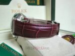 Rolex replica oyster perpetual acciaio red grape leather imitazione copia - immagine 10