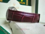 Rolex replica oyster perpetual acciaio red grape leather imitazione copia - immagine 8
