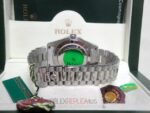 Rolex replica daydate ll white gold black dial  diamond bezel orologio replica copia imitazione 4us810 - immagine 11