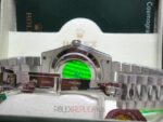 Rolex replica daydate ll white gold black dial  diamond bezel orologio replica copia imitazione 4us810 - immagine 4
