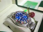 Rolex replica yacht master l SARU blue dial rubini bezel orologio replica copia 4us811 - immagine 5