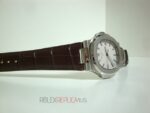 Patek Philippe replica nautilus acciaio white dial strip leather orologio replica copia 4us - immagine 3