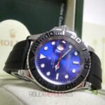 Rolex replica yacht master l white gold blue dial strip rubber orologio replica copia 4us726