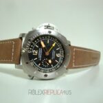 Panerai replica luminor marina submersible depth gauge strip leather orologio copia imitazione 4us816